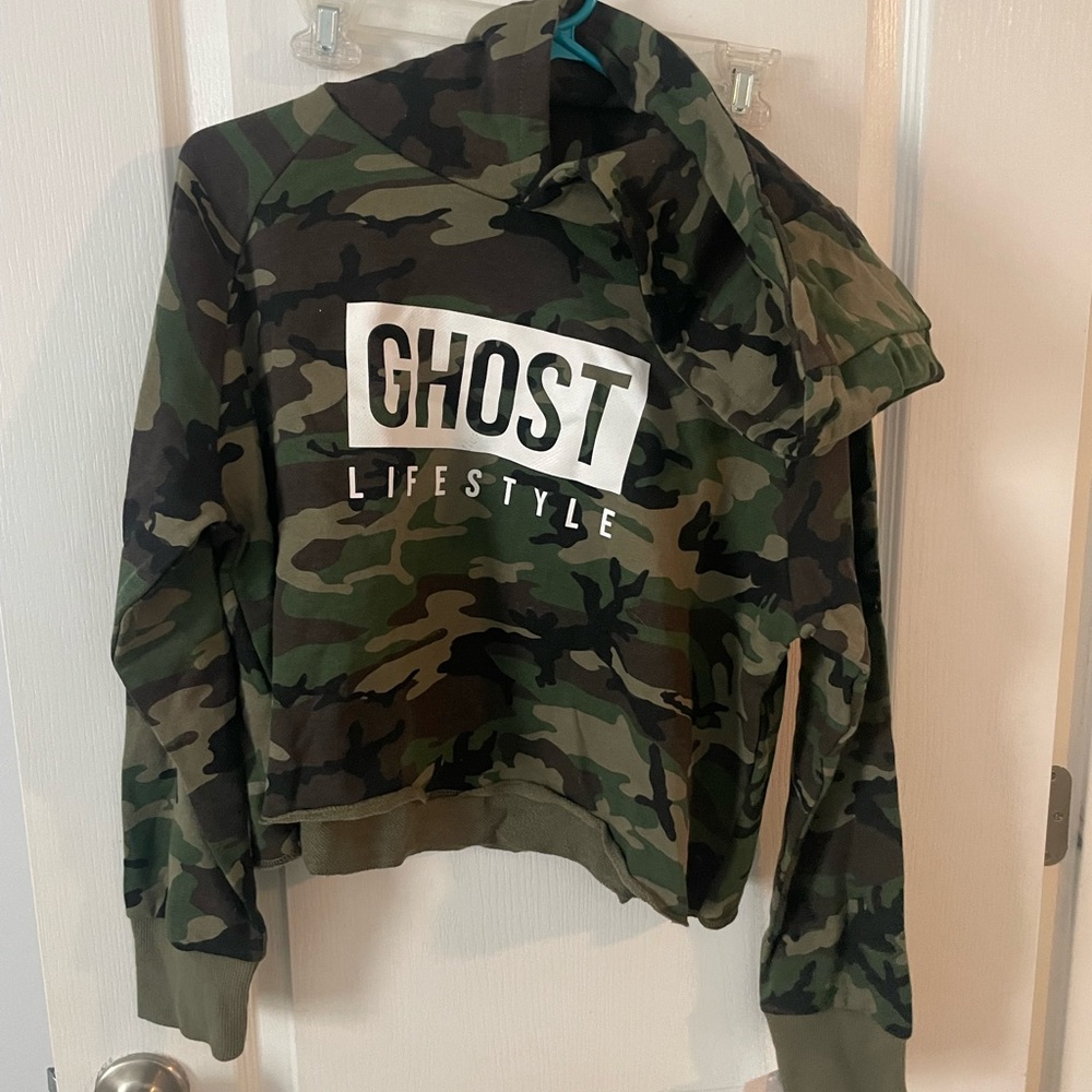 Ghost Camo Cropped Hoodie